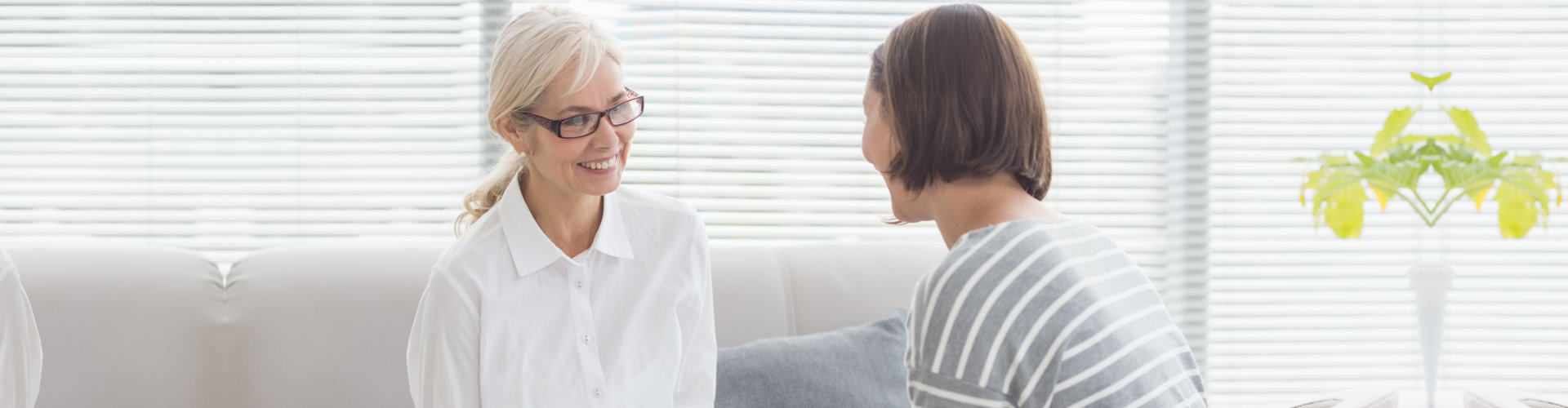 two women talking to each other